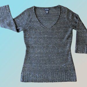 Dark Gray Sequined  Sweater .......726